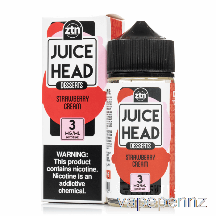 Strawberry Cream - Juice Head - 100mL 0mg VAPE NZ